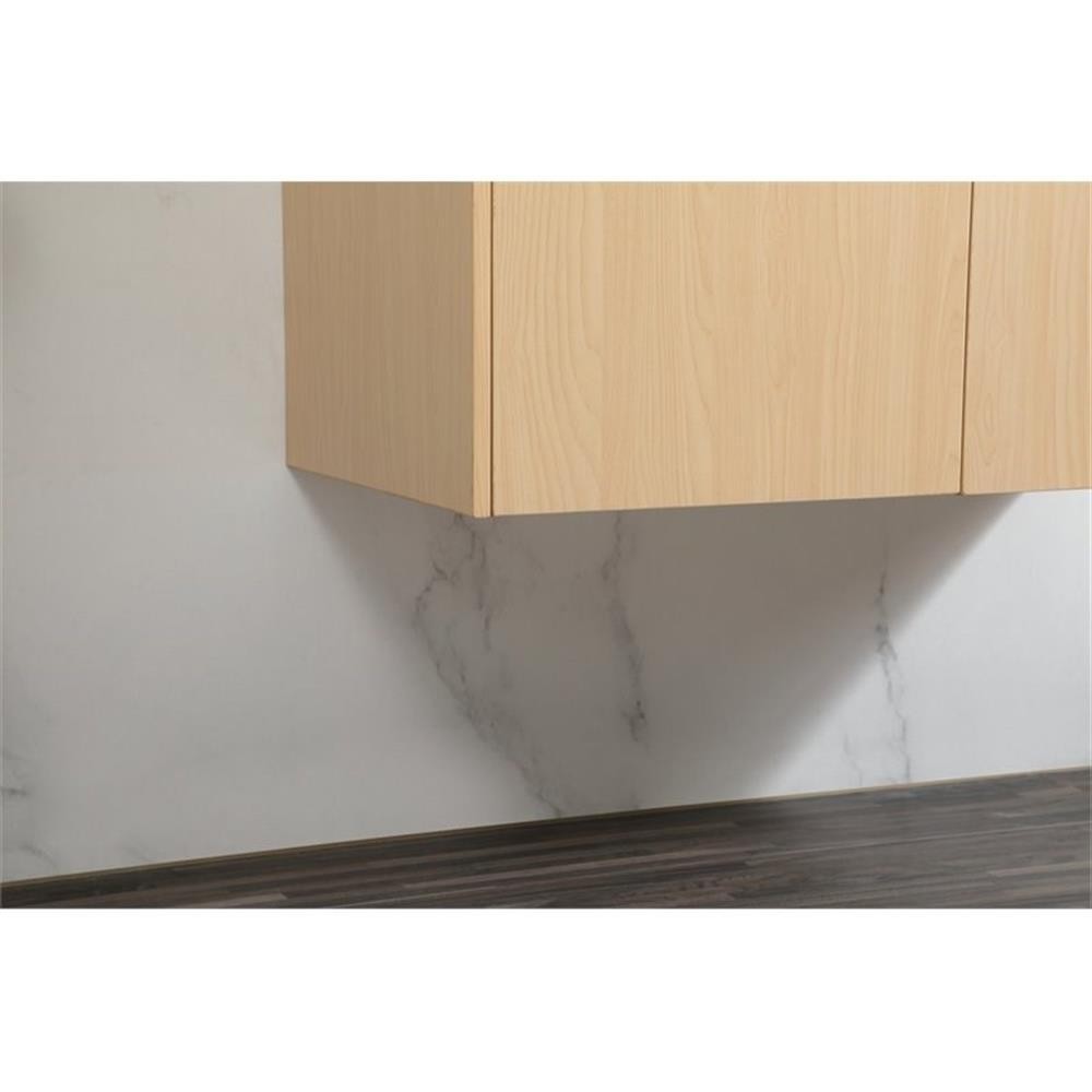 Elegant Decor Penn 36″ Aluminum Alloy MDF Single Bathroom Vanity in Maple