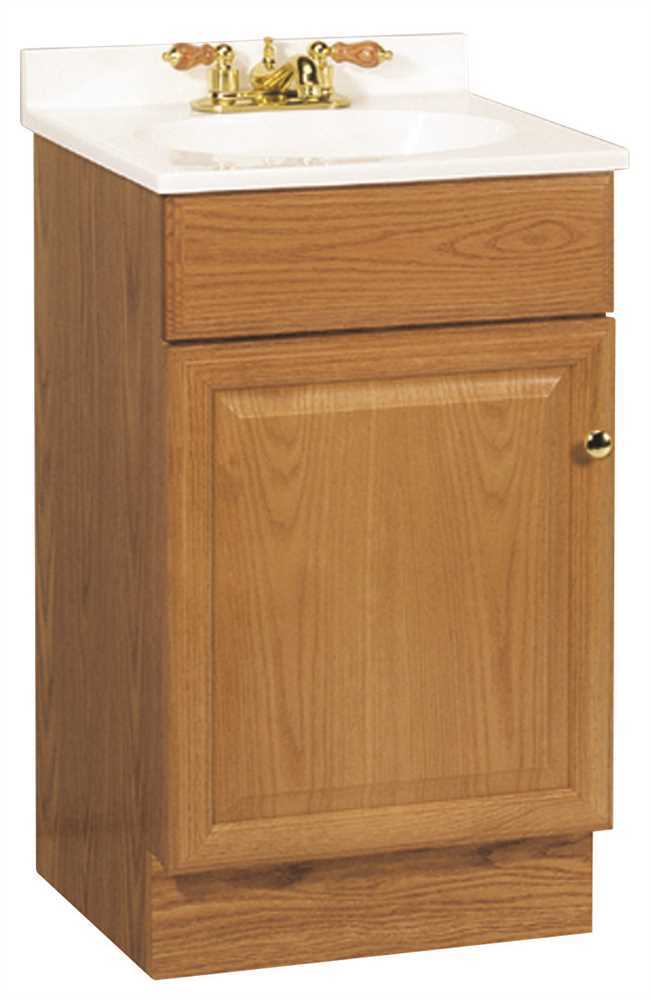 RSI Richmond 18-1/2 in. W x 16-1/4 in. D Bath Oak Vanity w/ Cultured Marble Top