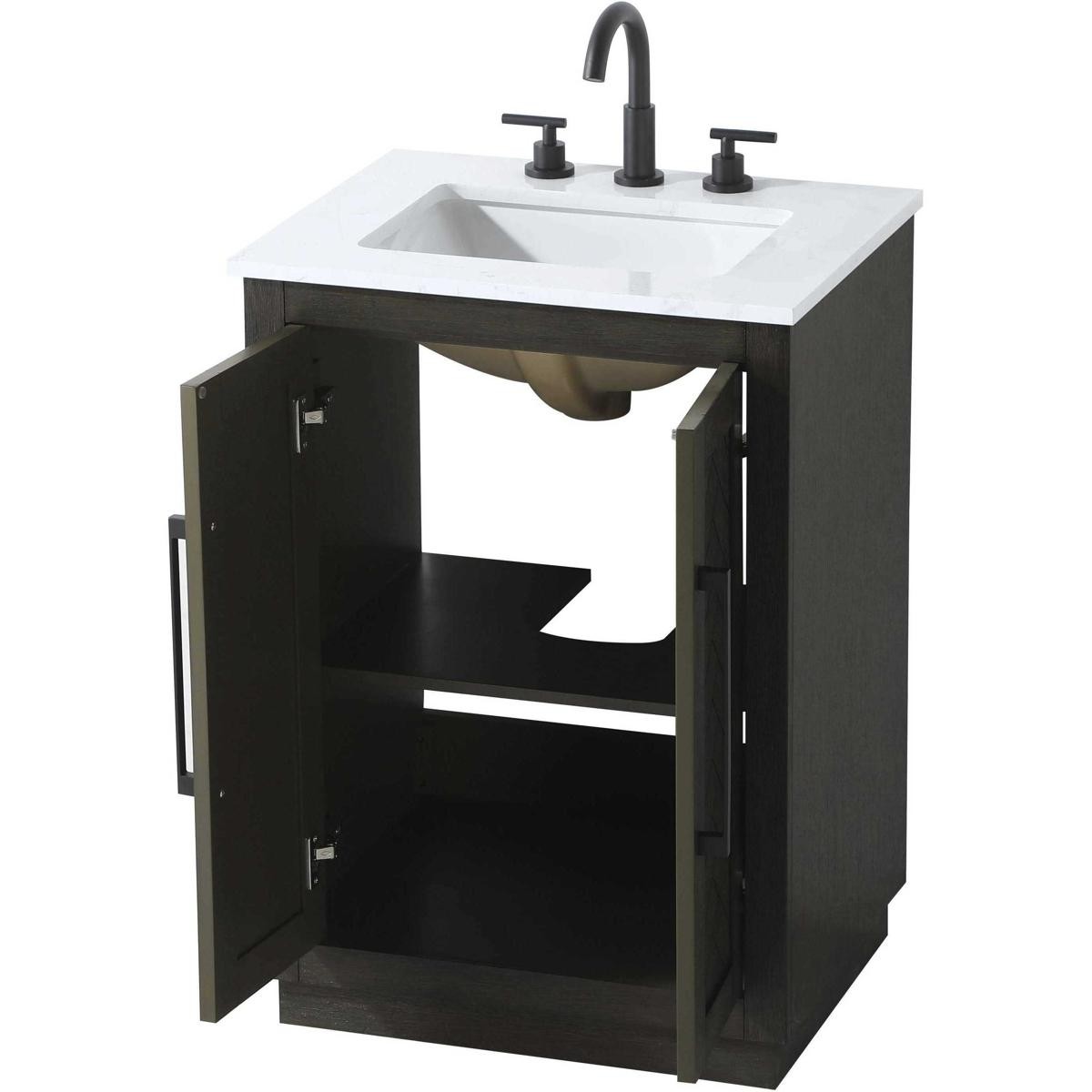 Elegant Lighting VF29024CO Chase Vanity Chocolate Oak