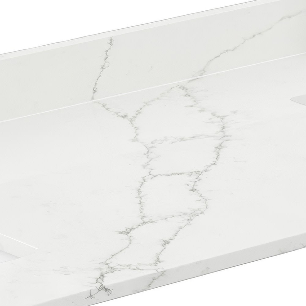 Wyndham Collection WCFQC172DTOPUNS-Q 72″ Quartz Vanity Top – Giotto Quartz