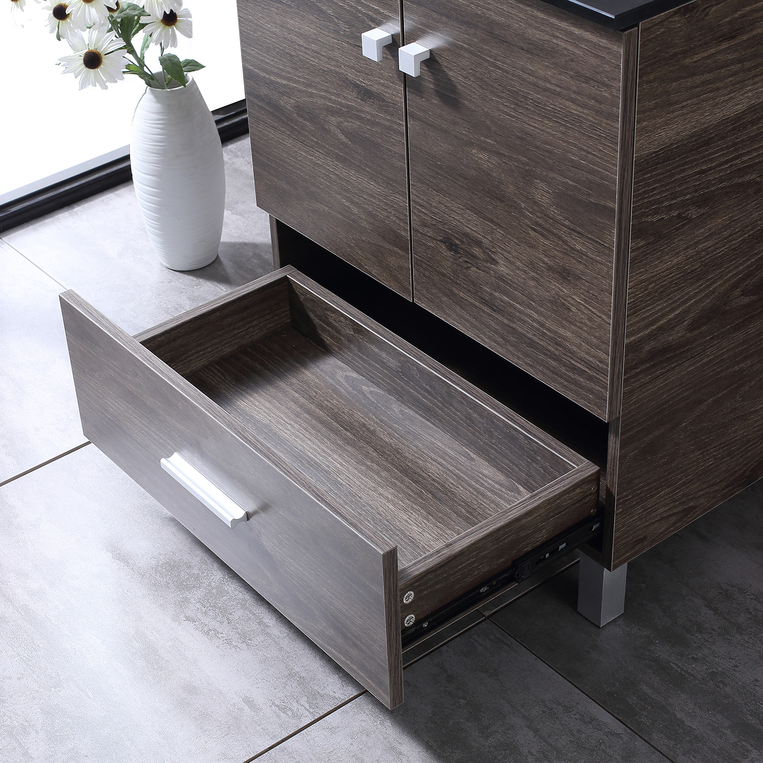 24″/36″/60″72″ Bathroom Vanity Wood Cabinet Ceramic Porcelain Sink Mirror Combo