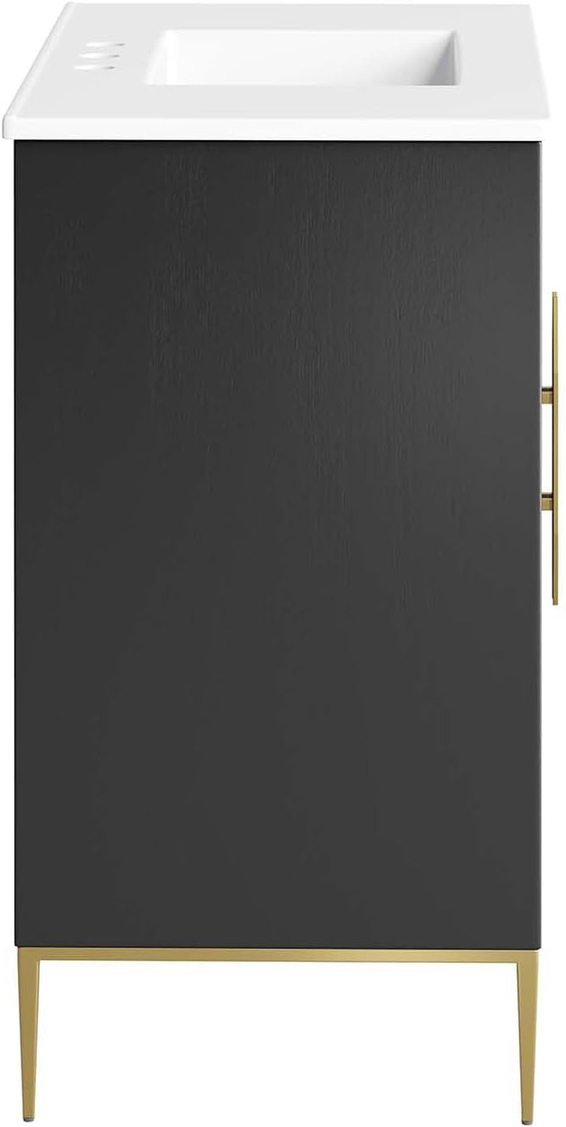 36″ Awaken Bathroom Vanity Cabinet in Elegant White and Black Finish