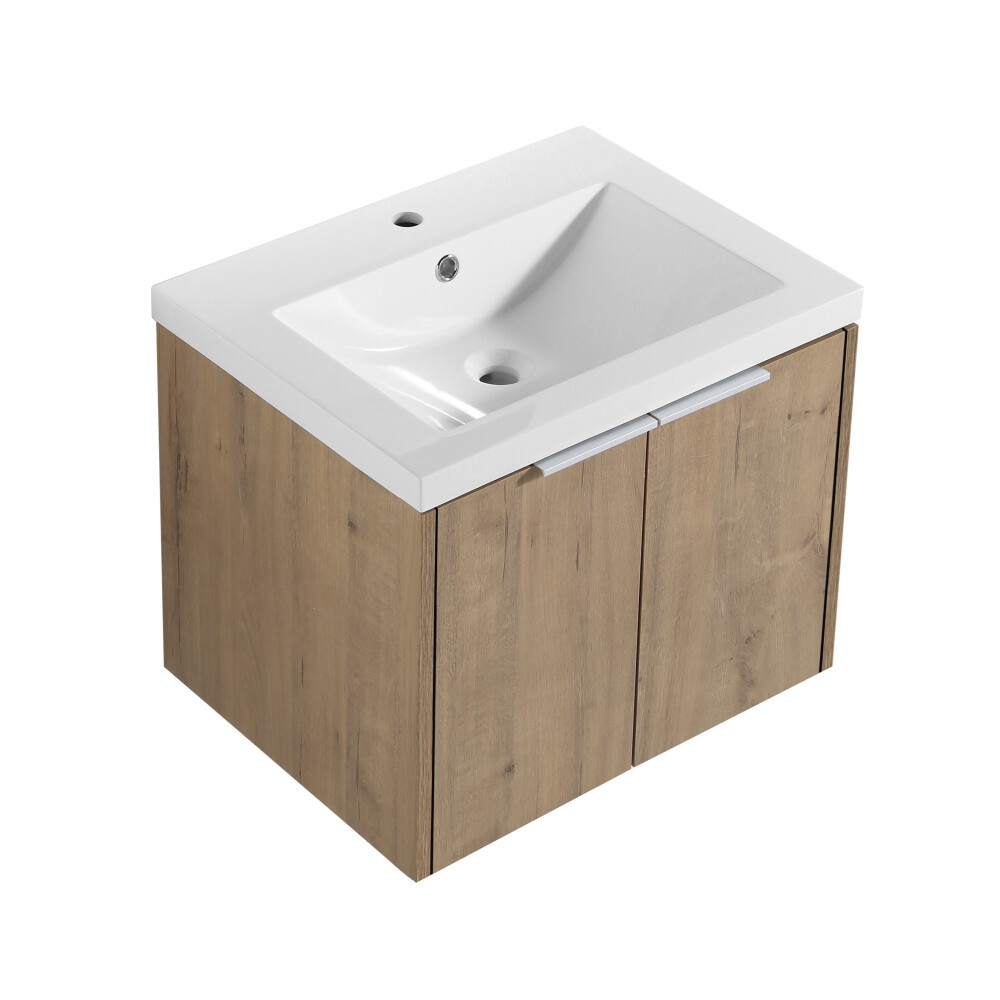 60″ 72″ 84″ Wall Mounted Bathroom Vanity w/Sink, Floating Cabinet Storage Rack