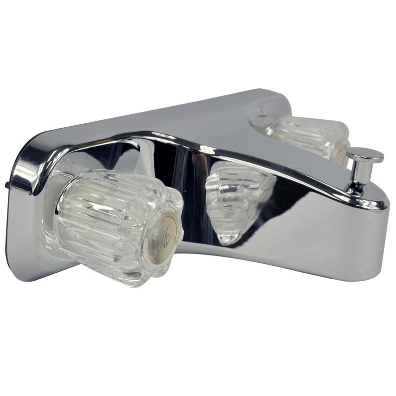 Mobile Home RV Tub Shower Center-Set Faucet 8 inch w/ Acrylic Handle 33156X