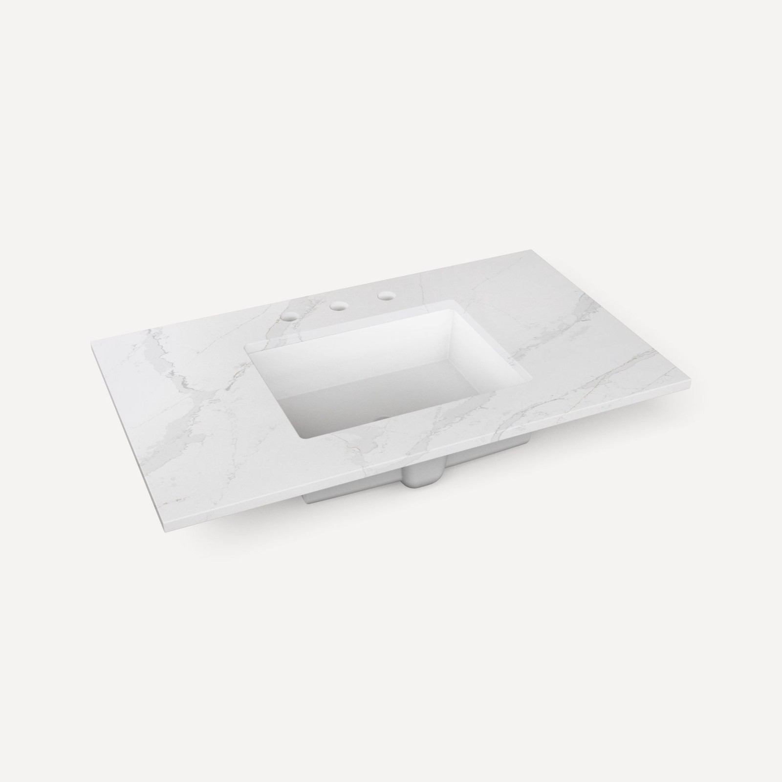 Robern TA36UCO-8CS2 Craft Series 36″ Quartz Vanity Top – White Zeus Extreme