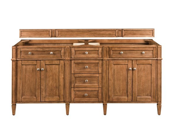 72″ James Martin Brittany 650-V72-M-SBR Double Vanity Cabinet Saddle Brown