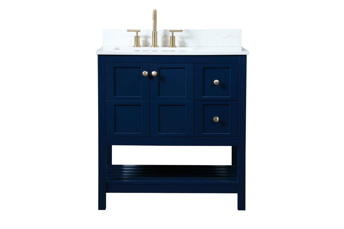 Elegant Lighting VF16432-BS Theo 32″ – Blue
