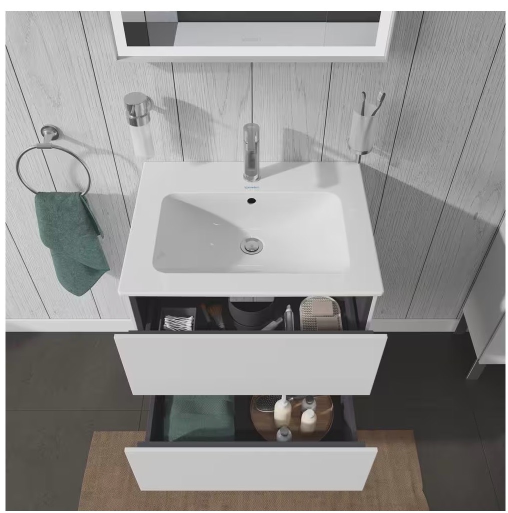 Duravit L-Cube wall hung vanity (Laufen Top single hole drilled included)