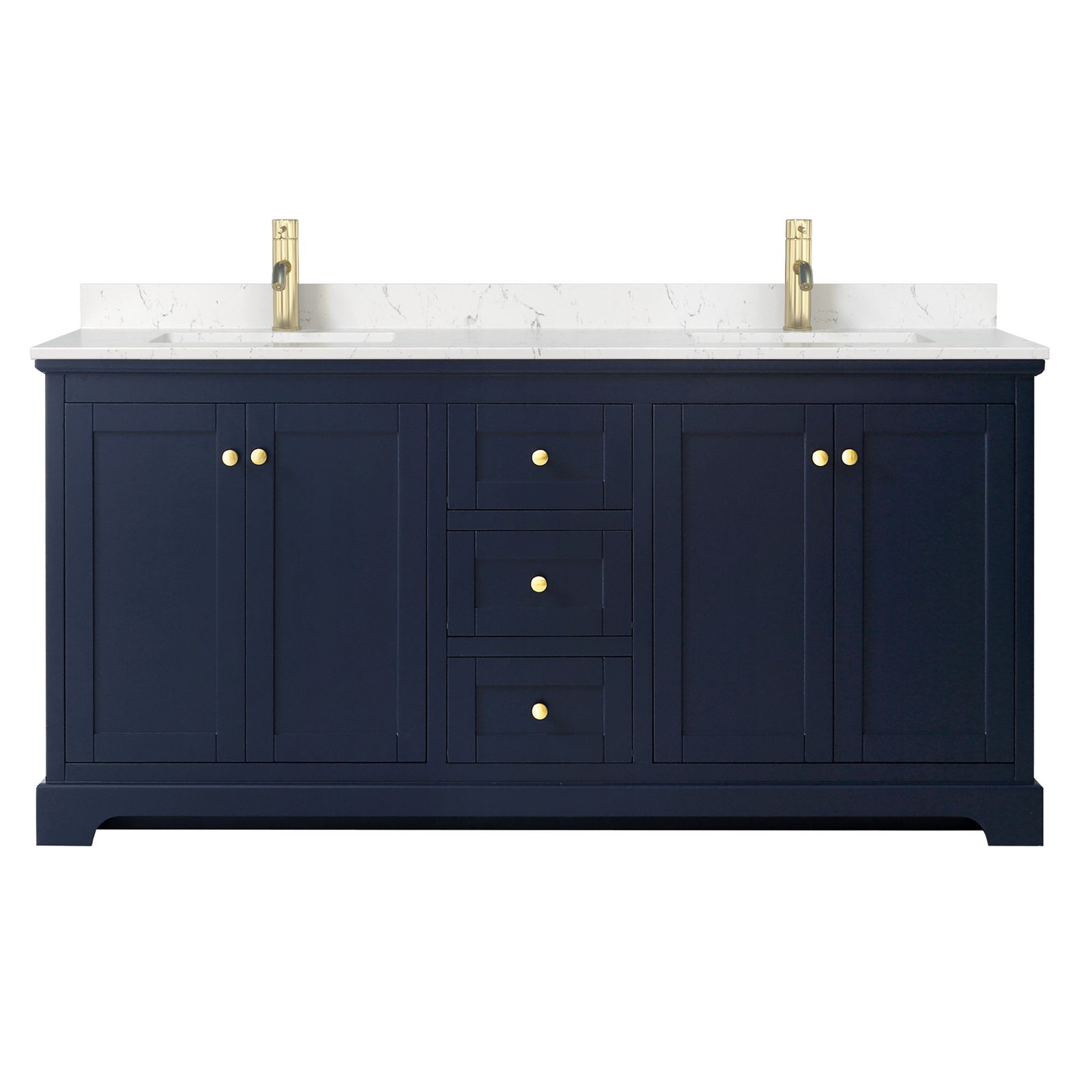 Wyndham Collection WCV232372D-VCA-MXX Avery 72″ – White / Carrara Cultured