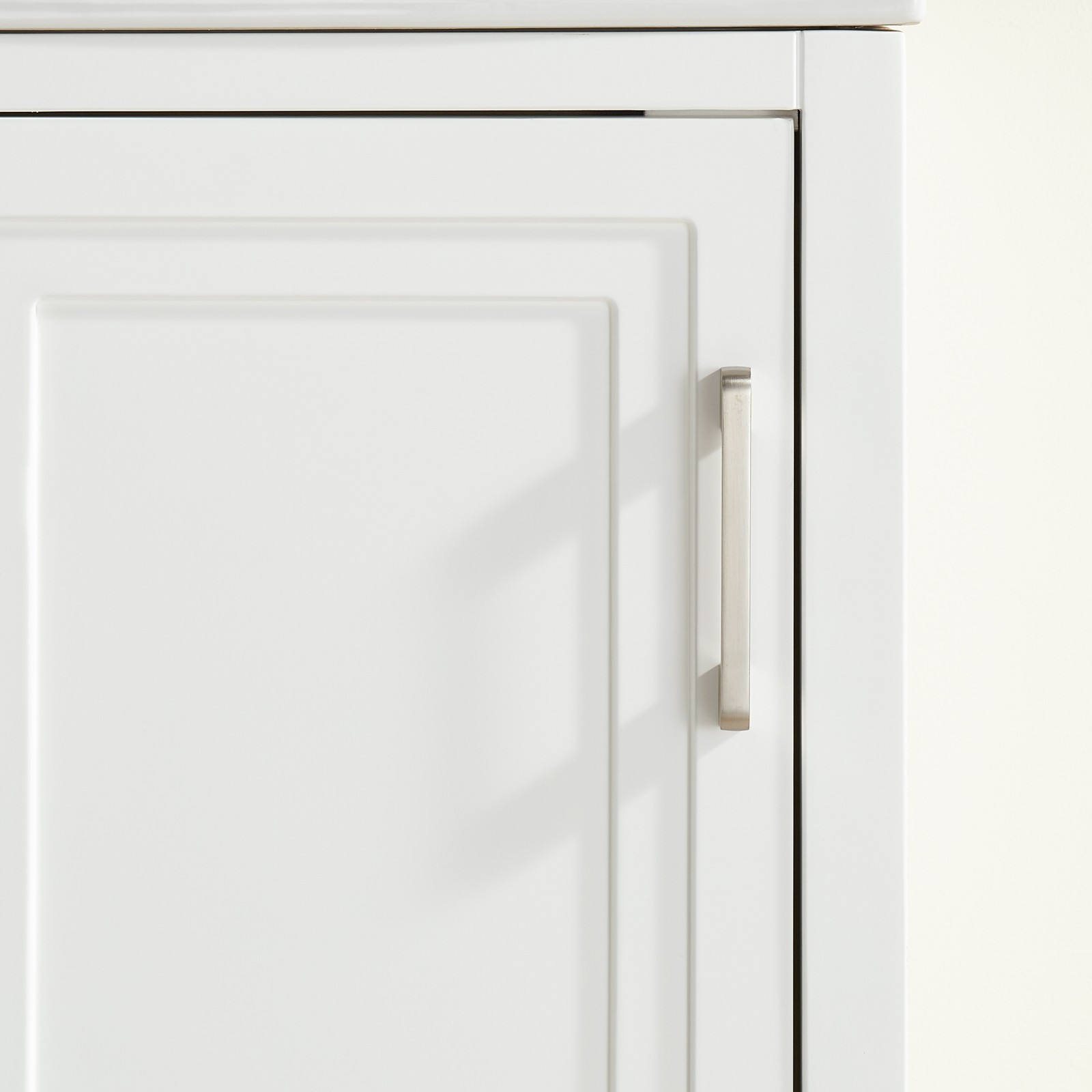 White Freestanding Bathroom Cabinet 18″ Solid Wood Fully Assembled