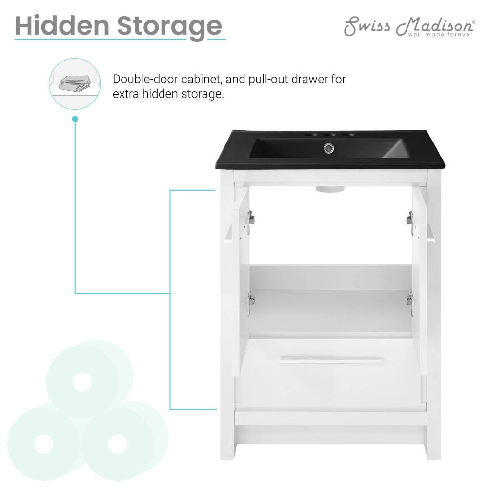 Swiss Madison SM-BV730-3 Virage 24″ – White