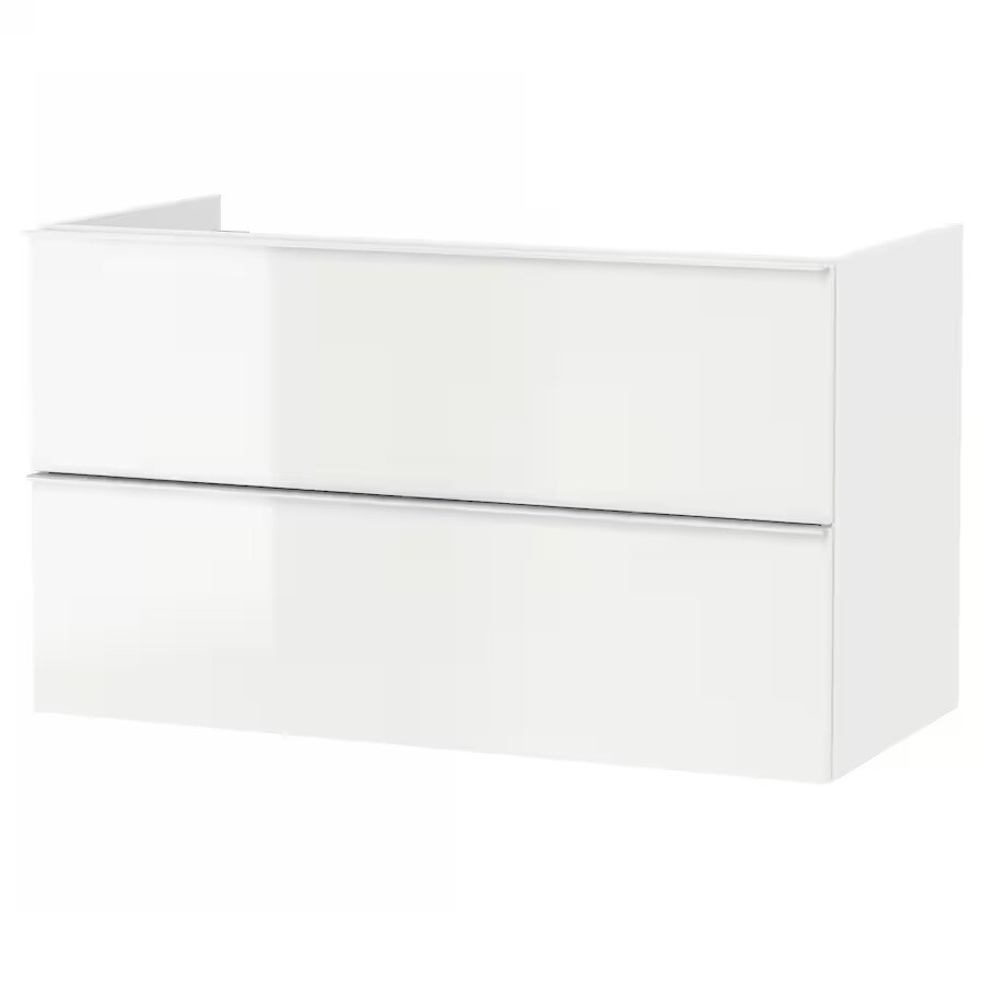 New IKEA GODMORGON Bathroom vanity 39 3/8” Wide high gloss white 803.440.94