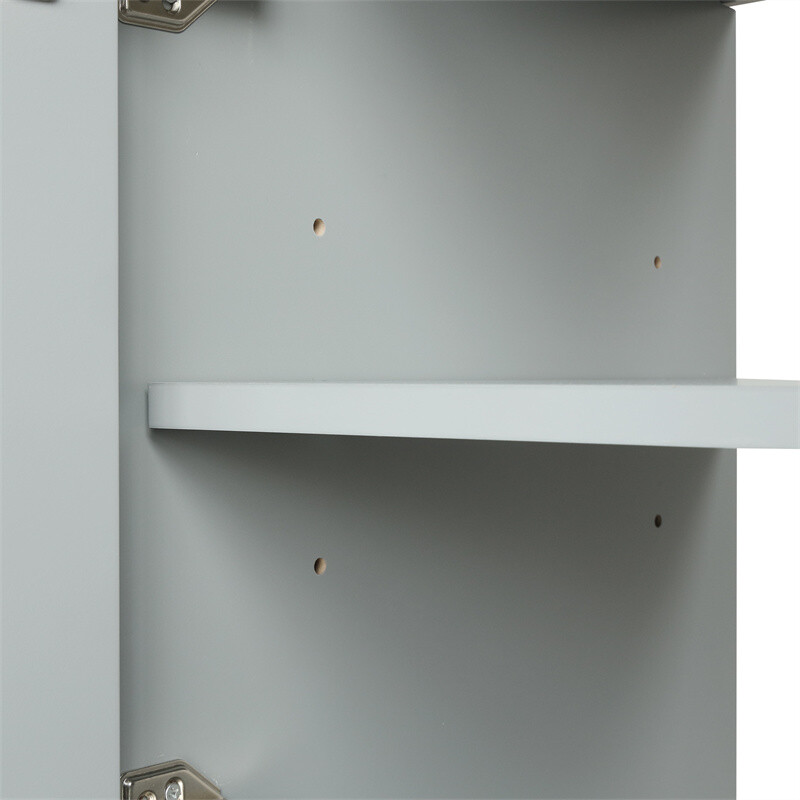 36″ Gray Bathroom Vanity with Sink Top,Vanity Cabinet with 2 Doors & 2 Drawers