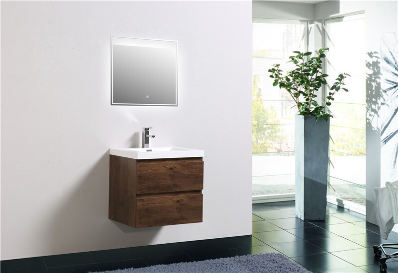 BOHEMIA LINA 24″ WALL MOUNTED BATH VANITY WITH REINFORCED ACRYLIC SINK MOB24
