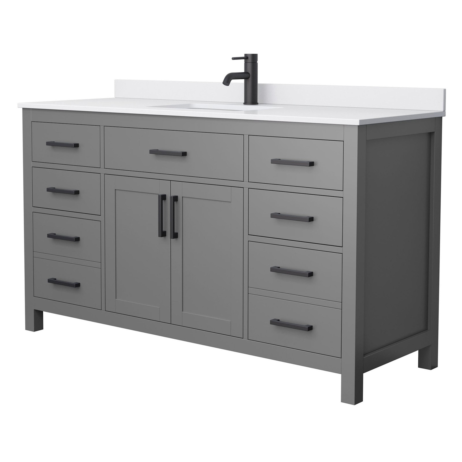 Wyndham Collection WCG242460S-UNSMXX Beckett 60″ – Green / Carrara Cultured