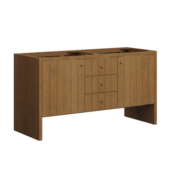 60″ James Martin Hudson 435-V60D-HNO Double Vanity Cabinet Honey Oak