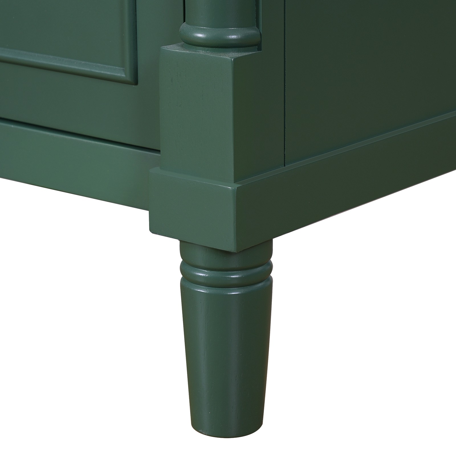 24 in Small Bathroom Vanity w/ Ceramic Sink & 2 Doors, Solid Wood&MDF, Green