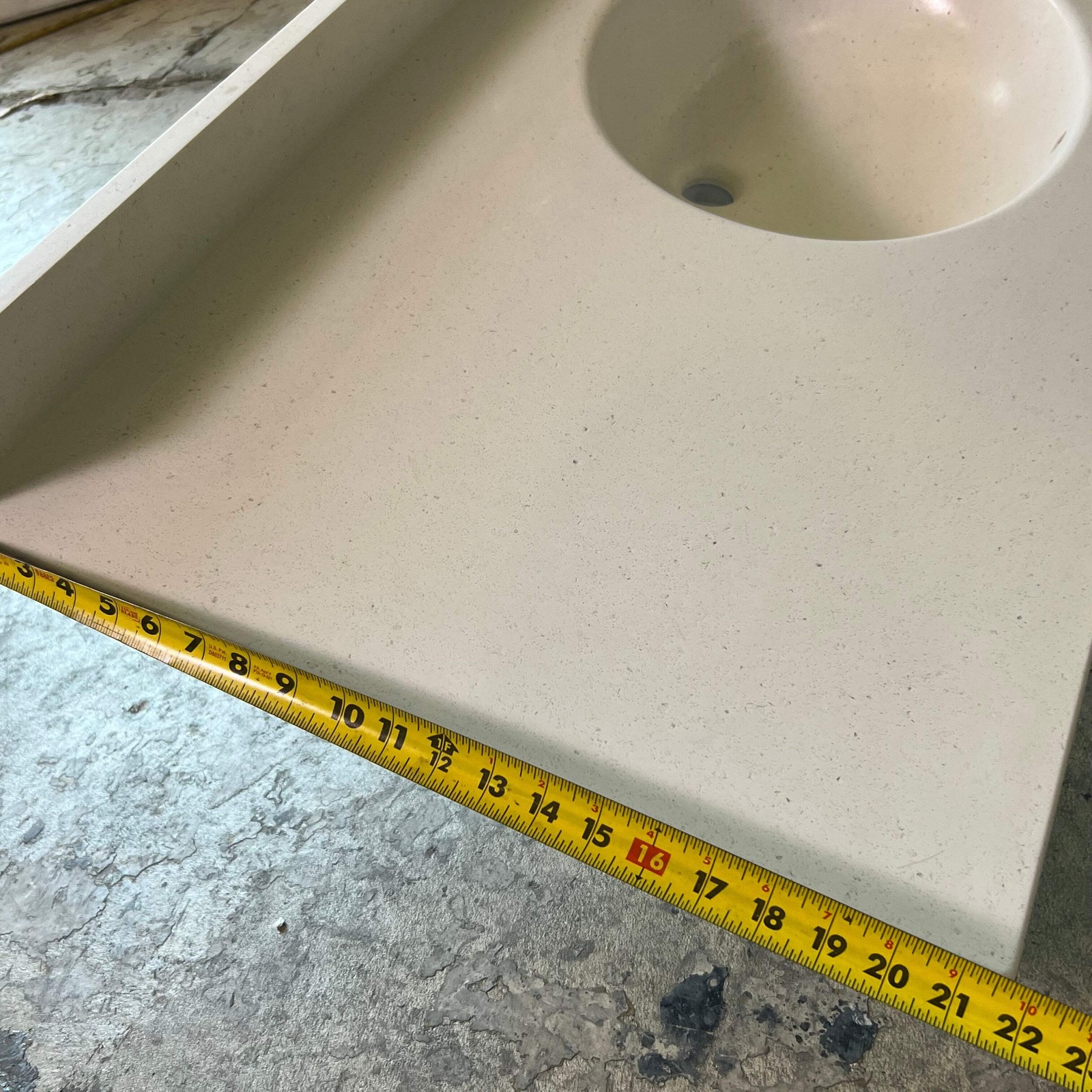 SWANSTONE Vanity Top Bir 21.5″W x 49″L White VT02249