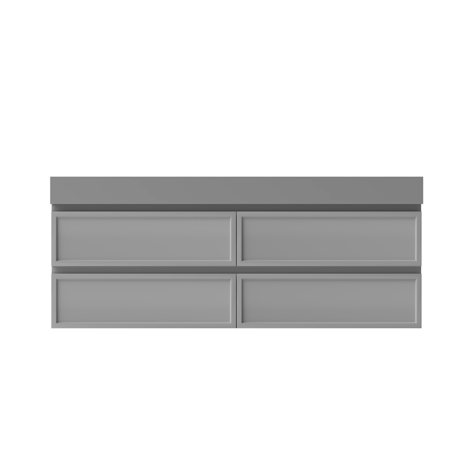 59” PVC Wall Mounted Floating Bathroom Vanity only base