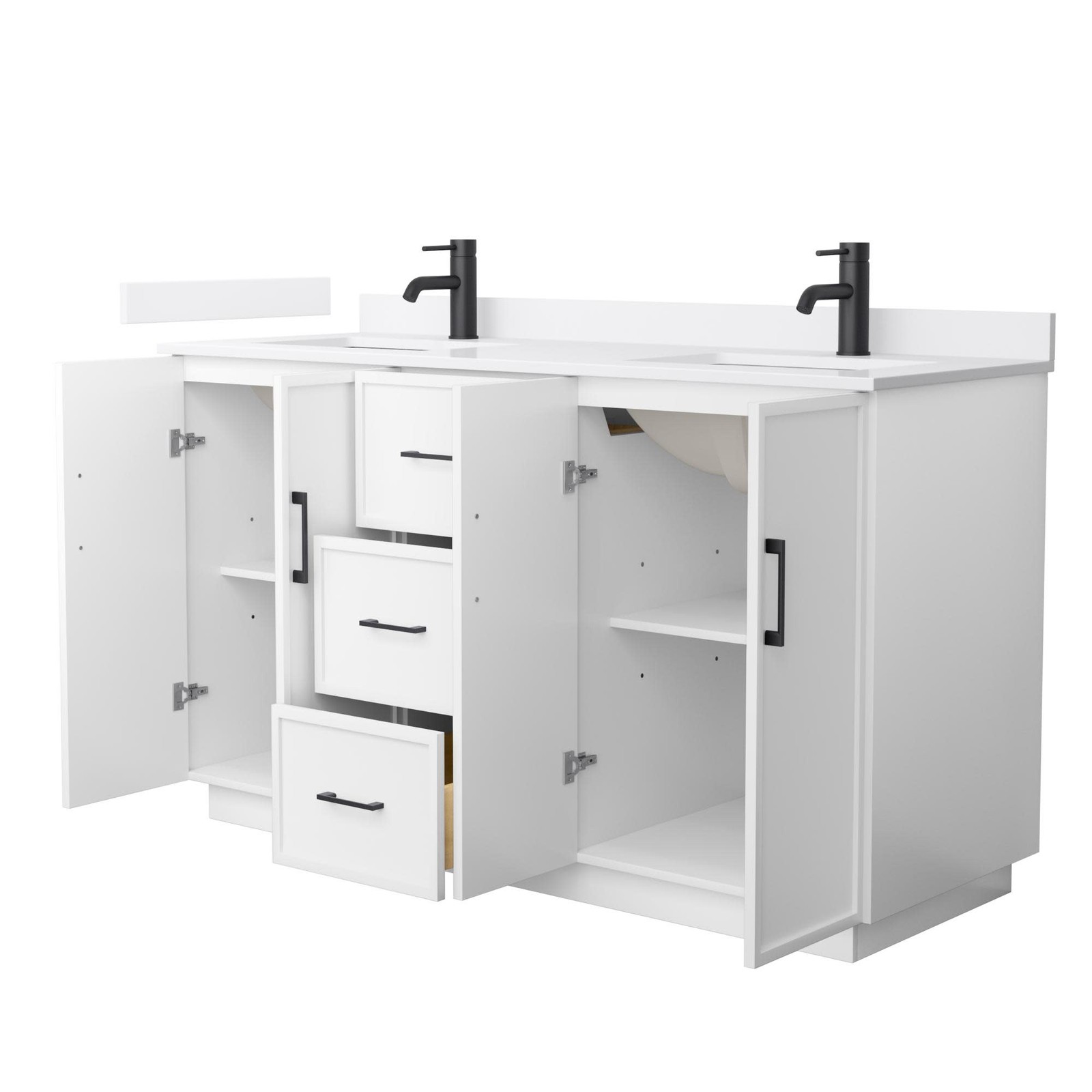 Wyndham Collection WCH7474-60D-VCA-MXX Elan TK 60″ – Light Oak / White Cultured