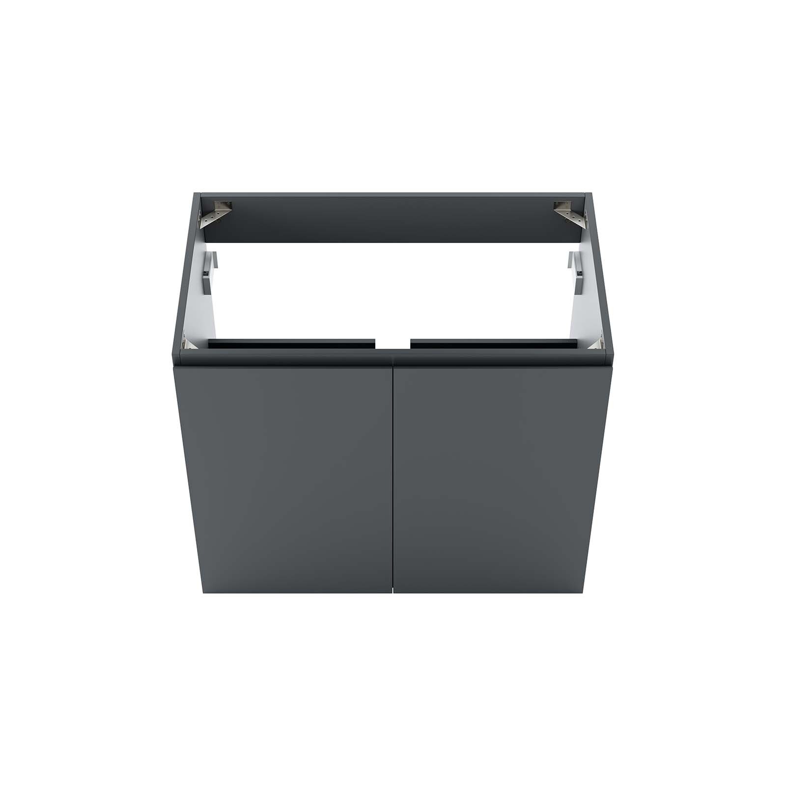 Modway Vitality 30″ Wall-Mount Bathroom Vanity in Gray