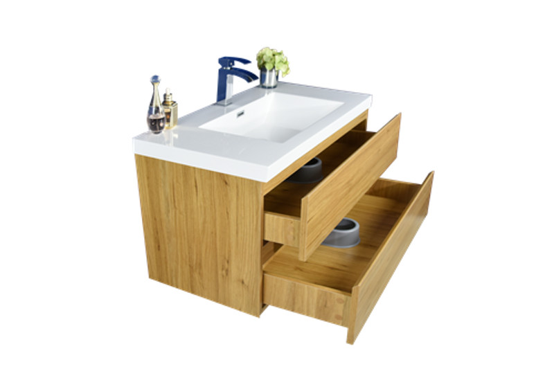 BOHEMIA LINA 42″ WALL MOUNTED BATH VANITY WITH REINFORCED ACRYLIC SINK MOB42