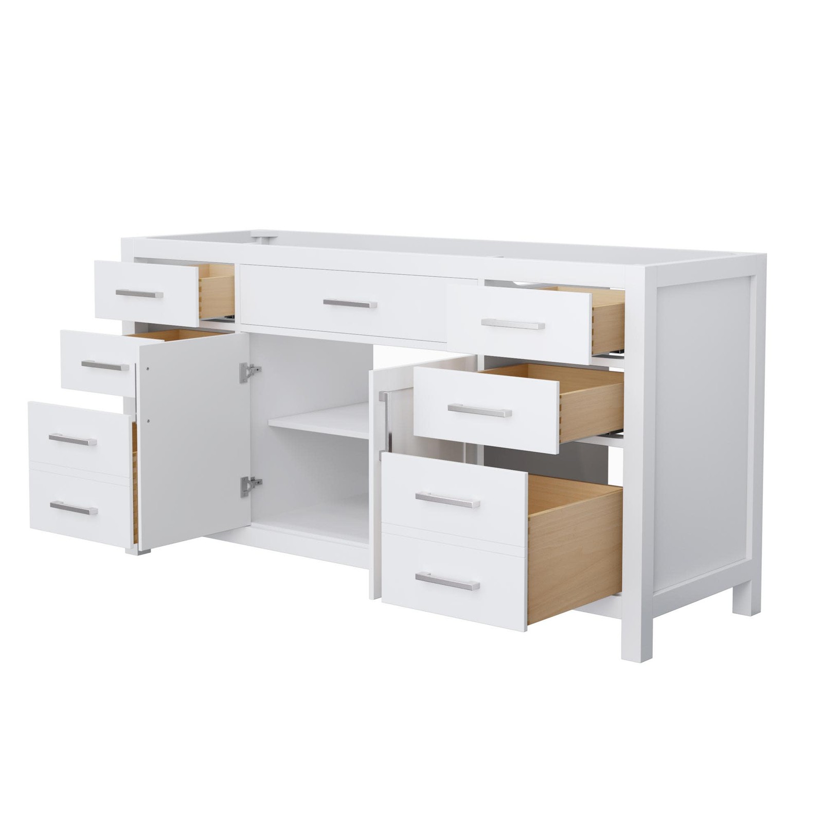 Wyndham Collection WCG242466S-CX-MXX Beckett 65″ Single – White / Brushed Gold
