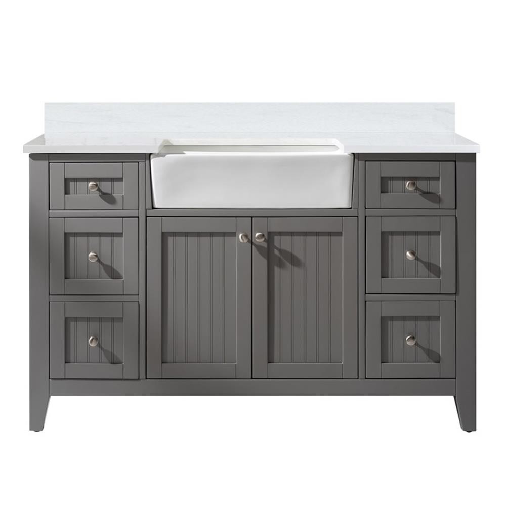 Design Element Burbank 54″ Single Vanity in Gray