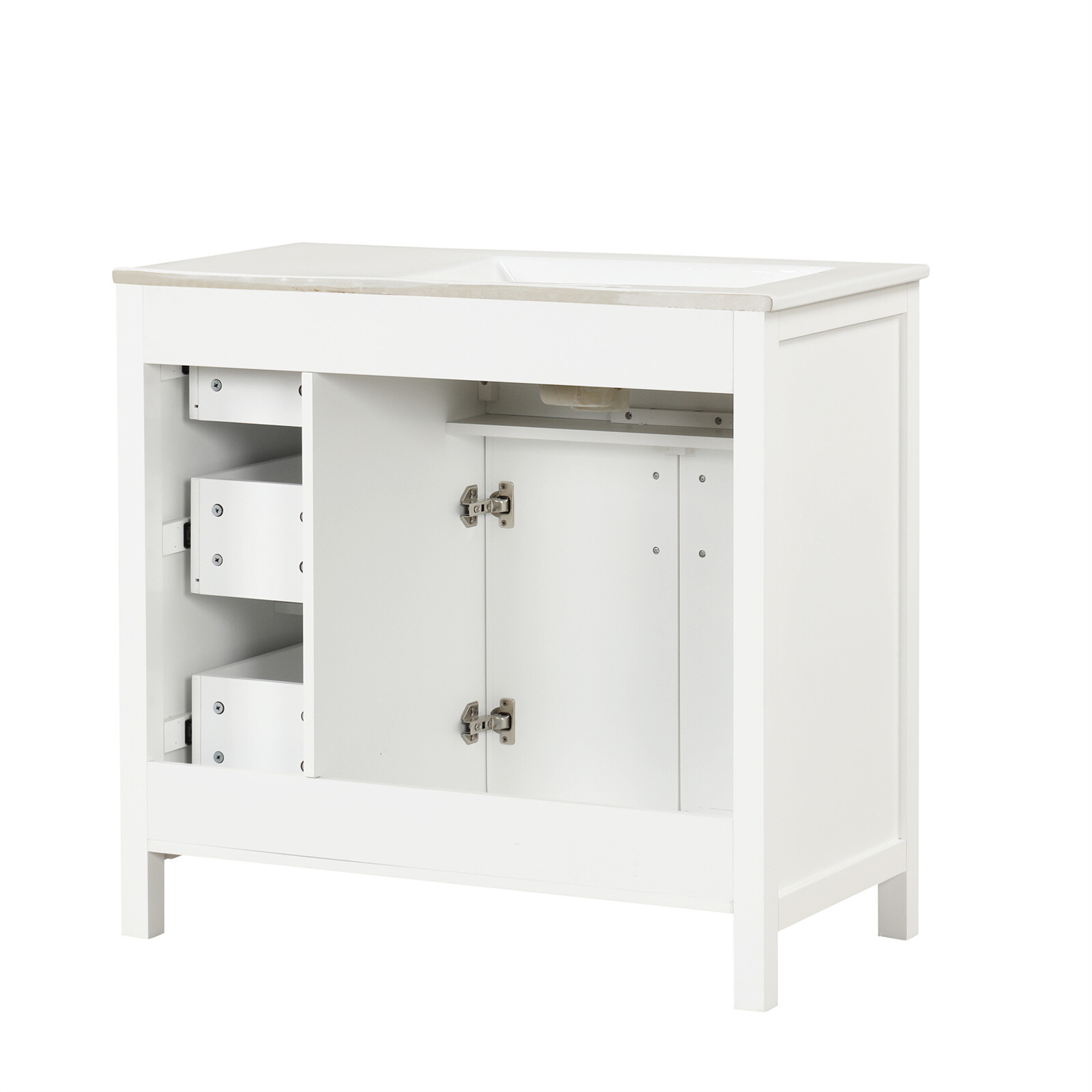 36″ Bathroom Vanity with Sink Bathroom Cabinet with 2 Doors and 3 Drawers