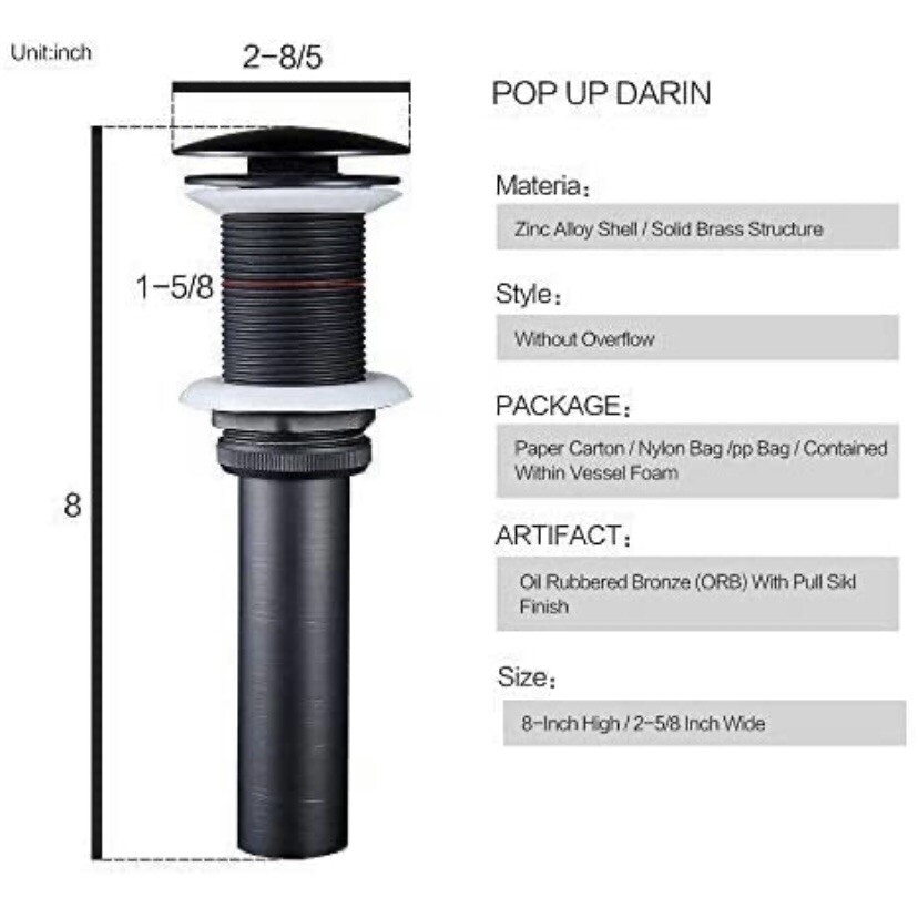 Bathroom Artistic Glass Sink Free Oil Rubbed Bronze Faucet And Pop Up Drain