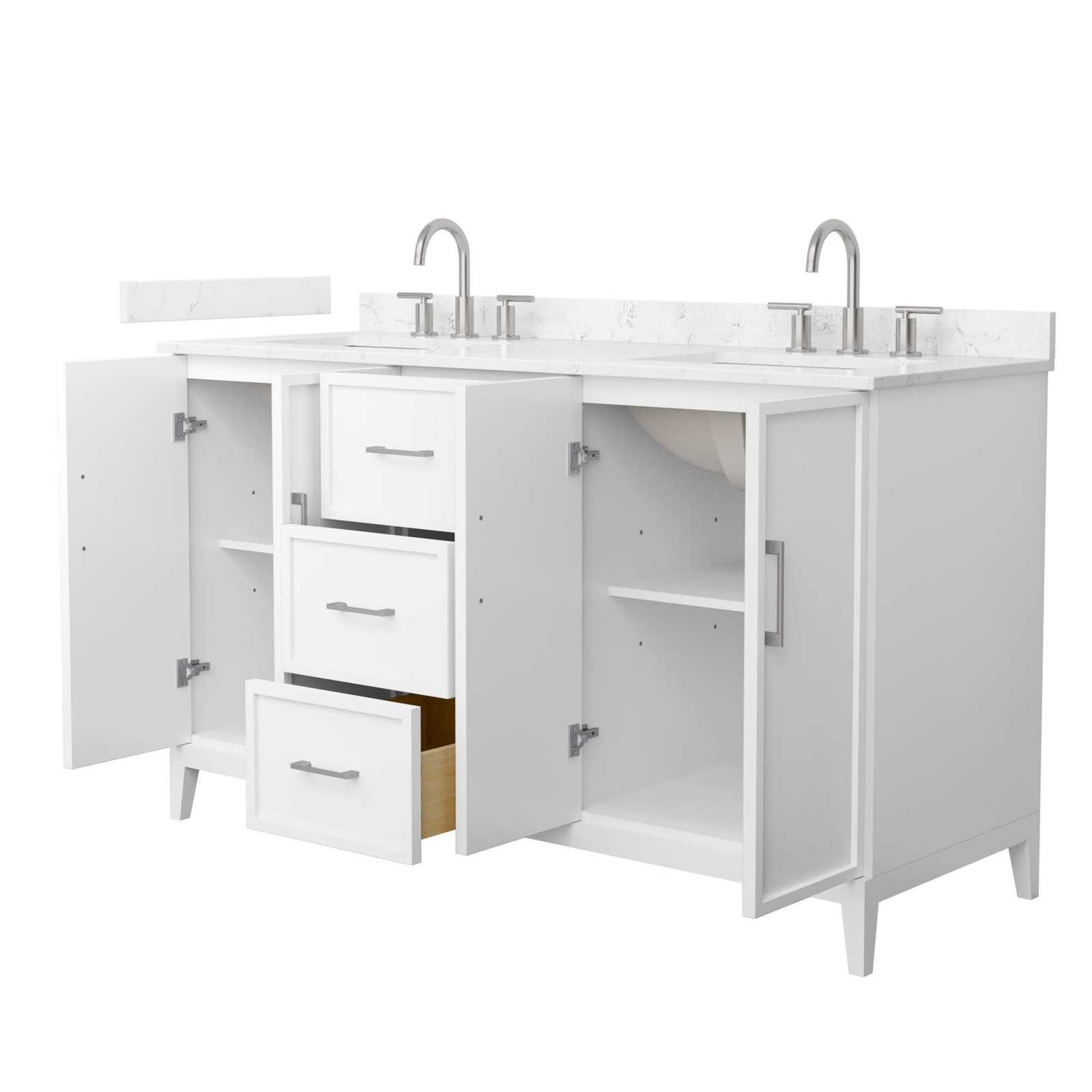 Wyndham Collection WCH717160D-VCA3-US3MXX Elan 60″ – White Oak / White Cultured