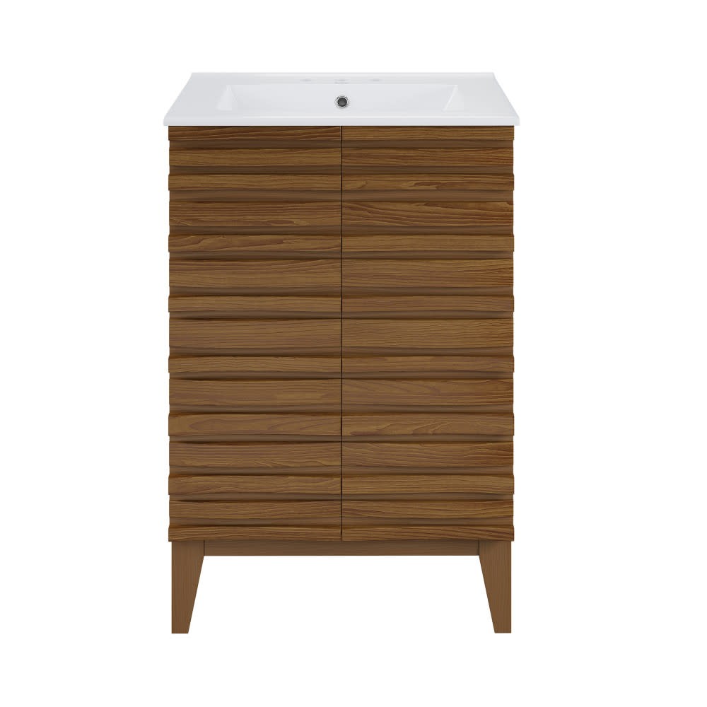 Swiss Madison SM-BV470-3 Cascade 24″ – Brown Oak / White