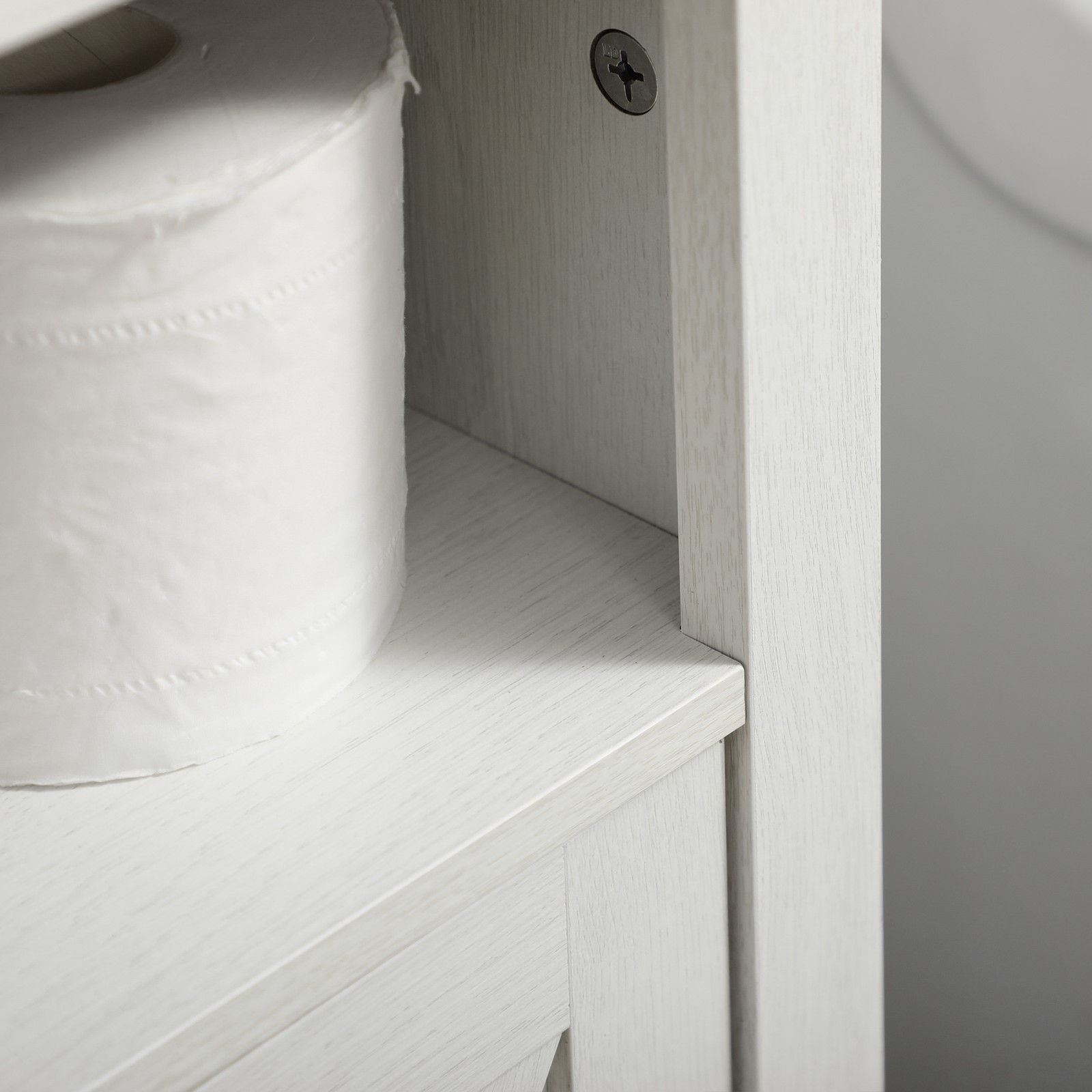 Bathroom Sink Cabinet, Pedestal Sink Storage Cabinet with Doors, White