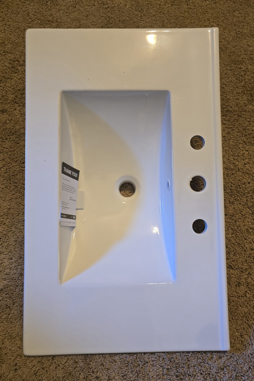 Swiss Madison 30 in. W x 18 in. D Ceramic Vanity Top in Glossy White