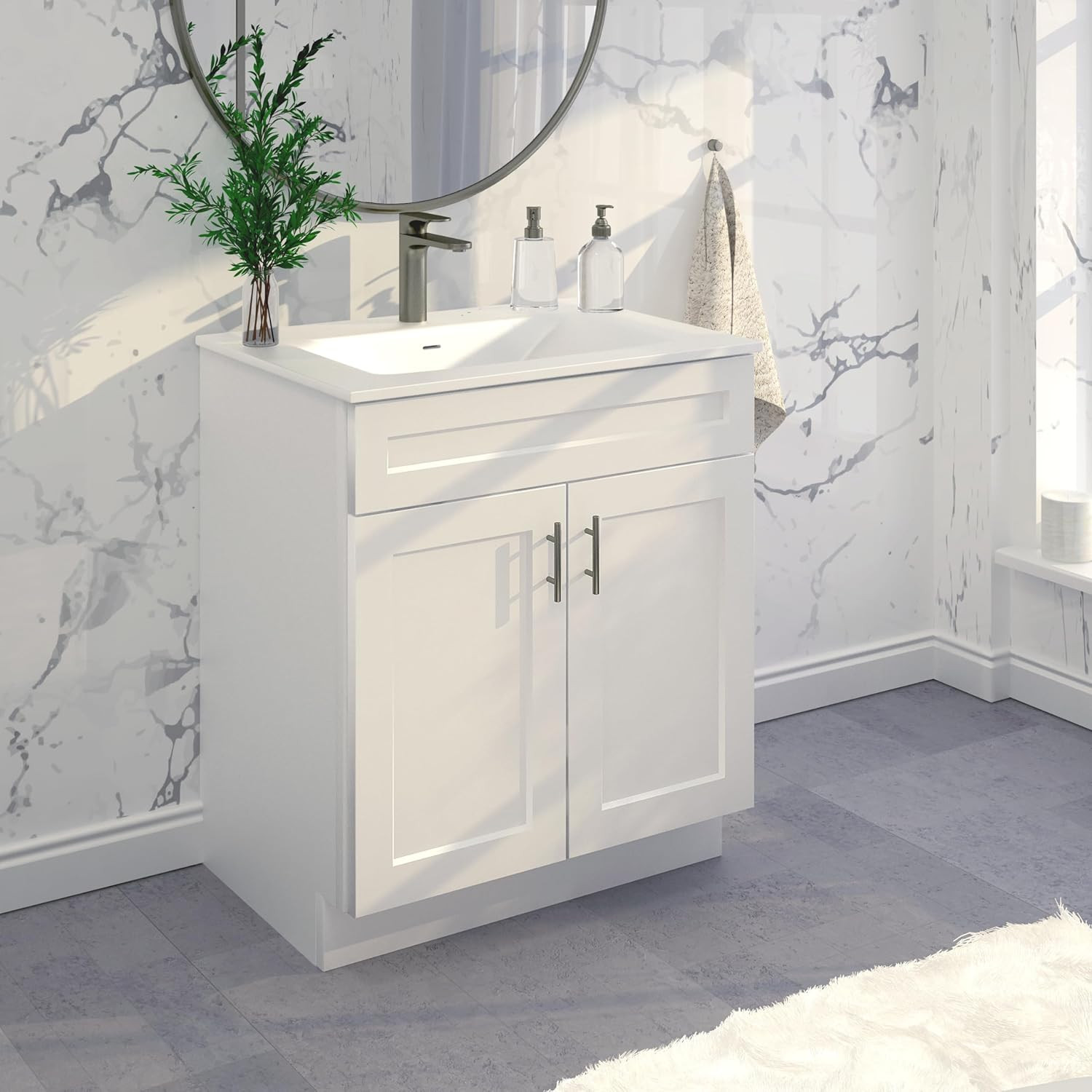 Bathroom Vanity Sink Base Ready-To-Assemble Bathroom Cabinet 24″/30’/36″ Width (
