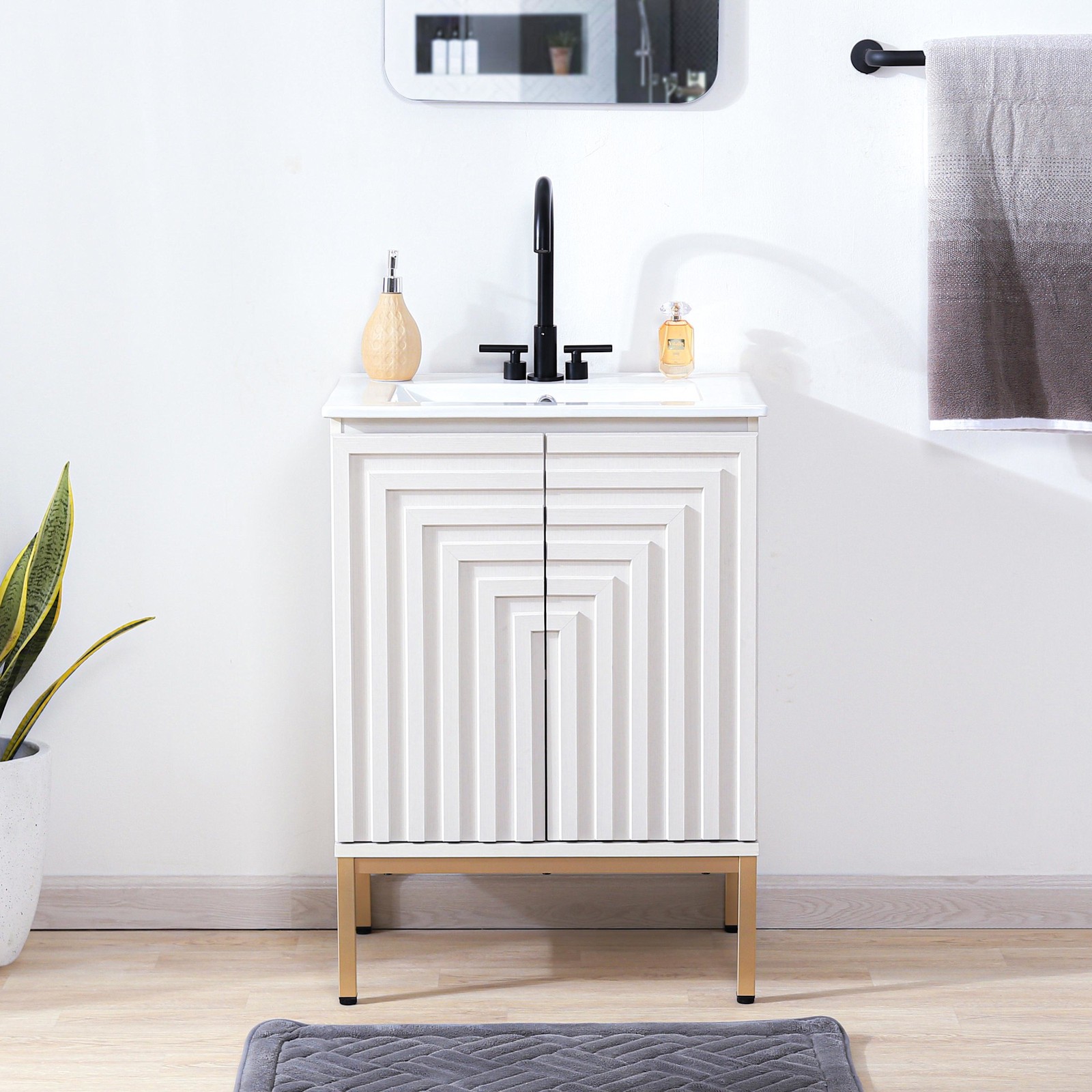 JONATHAN Y Lighting VAN1019 Rowan 23″ Single – White