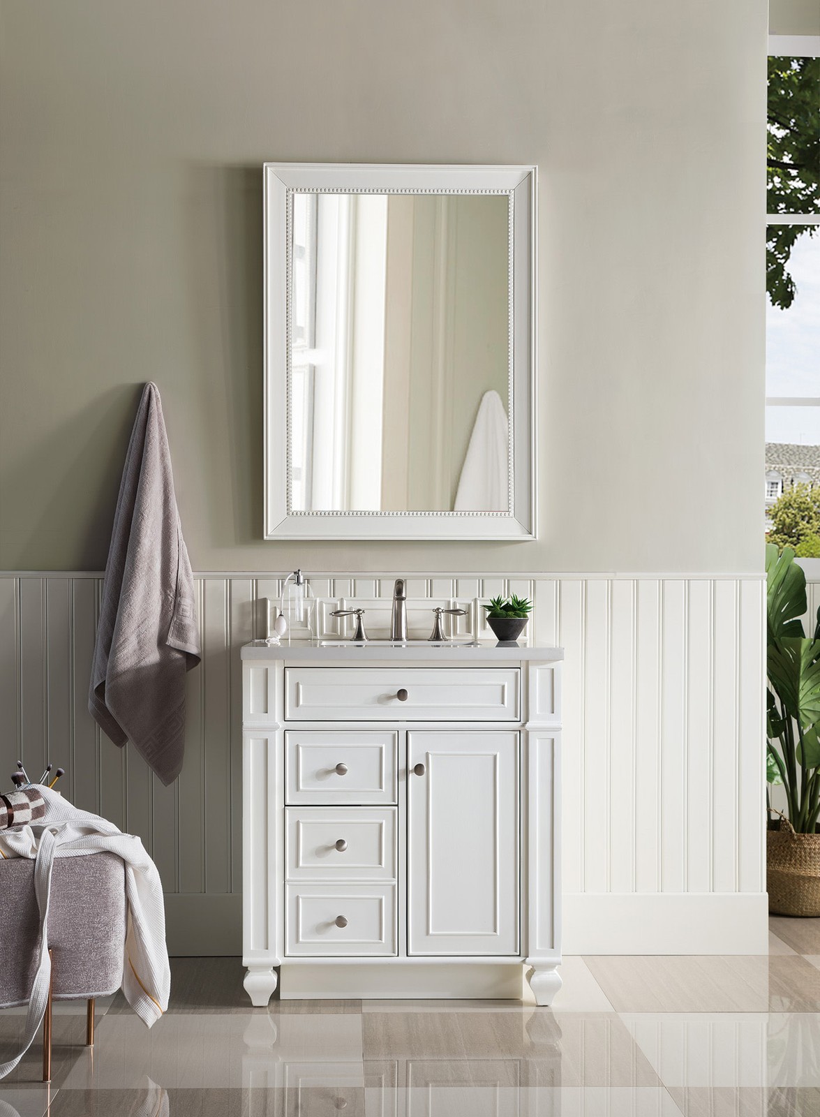 James Martin Vanities 157-V30 Bristol 30″ Single Basin Hardwood – Wood