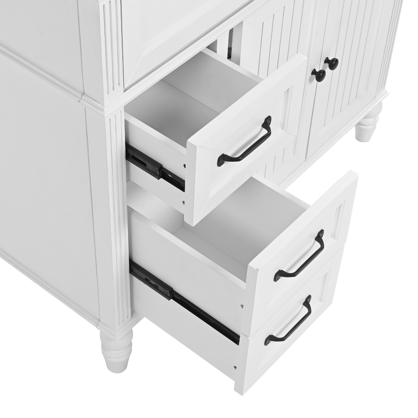 36″ Bathroom Vanity w/Ceramic Sink, Storage Cabinet w/Soft-Close Doors & Drawers