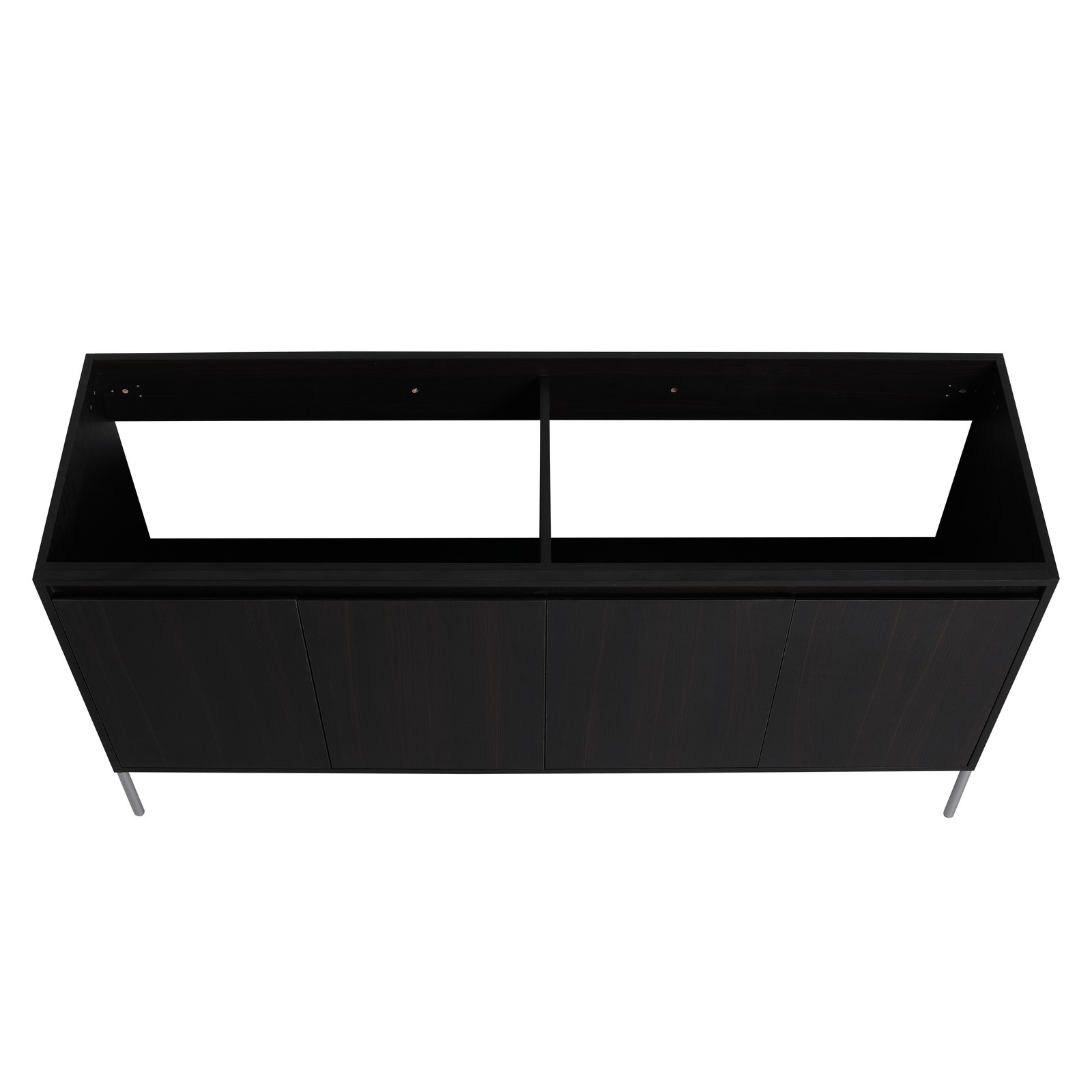 60 Inch Freestanding Bathroom Vanity Storage Cabinet Dark Oak Modern