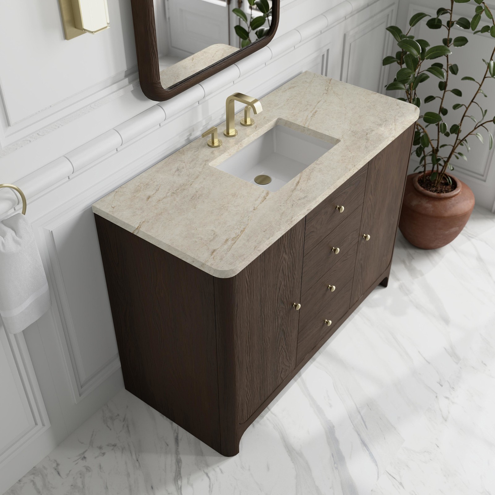 James Martin Vanities D125-V48-WTJR Gracyn 48″ – Coastal DriftWood