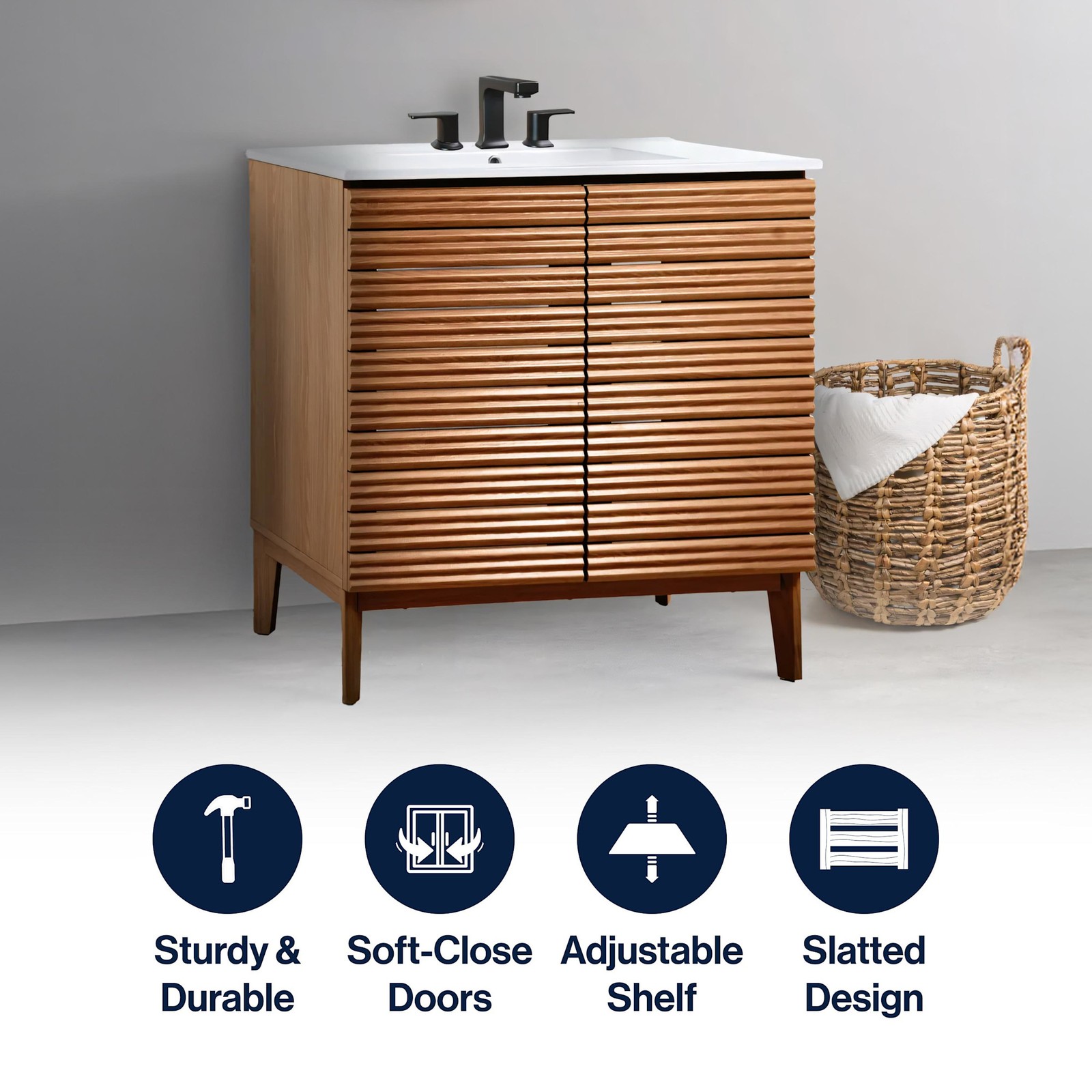 JONATHAN Y Lighting VAN1007 Calandre 36″ Single – Wood