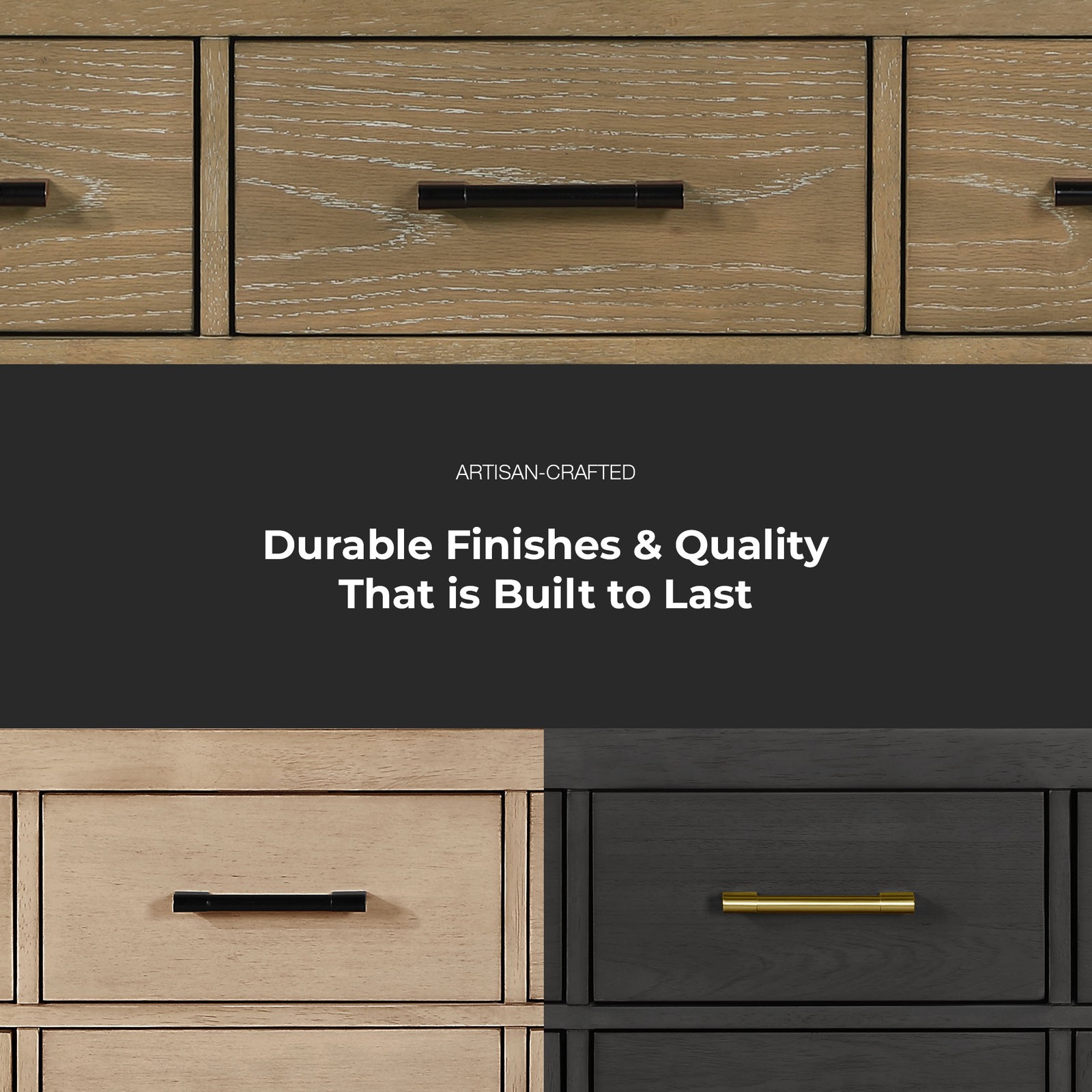 Bailey 42″ Bathroom Vanity in Matte Black Wood with White Countertop