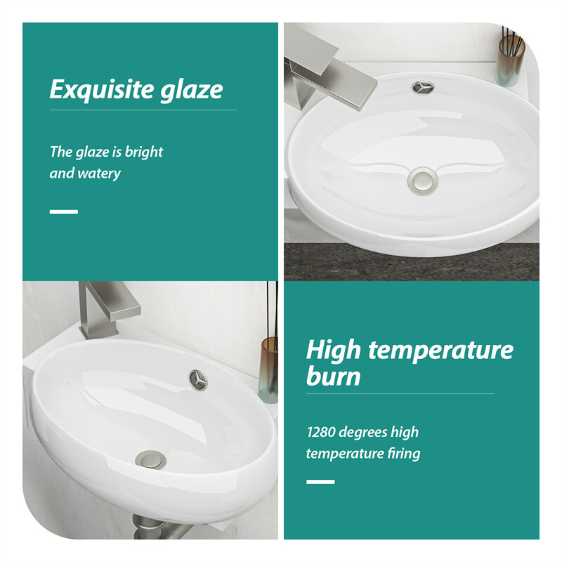 Small Wall Mount Vessel Sink Rectangle Sink White Ceramic Bathroom Sink