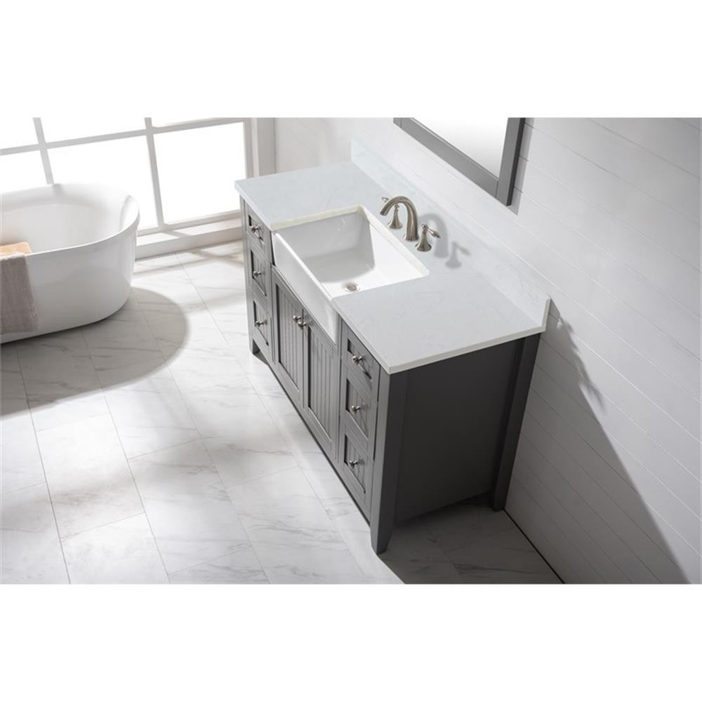 Design Element Burbank 54″ Single Vanity in Gray