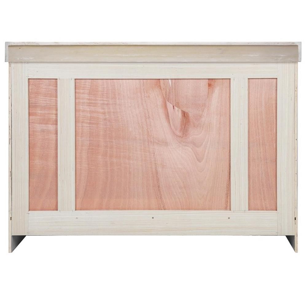 Bowery Hill 49-Inch Assembled Bath Vanity – Birch Base and Solid White Top