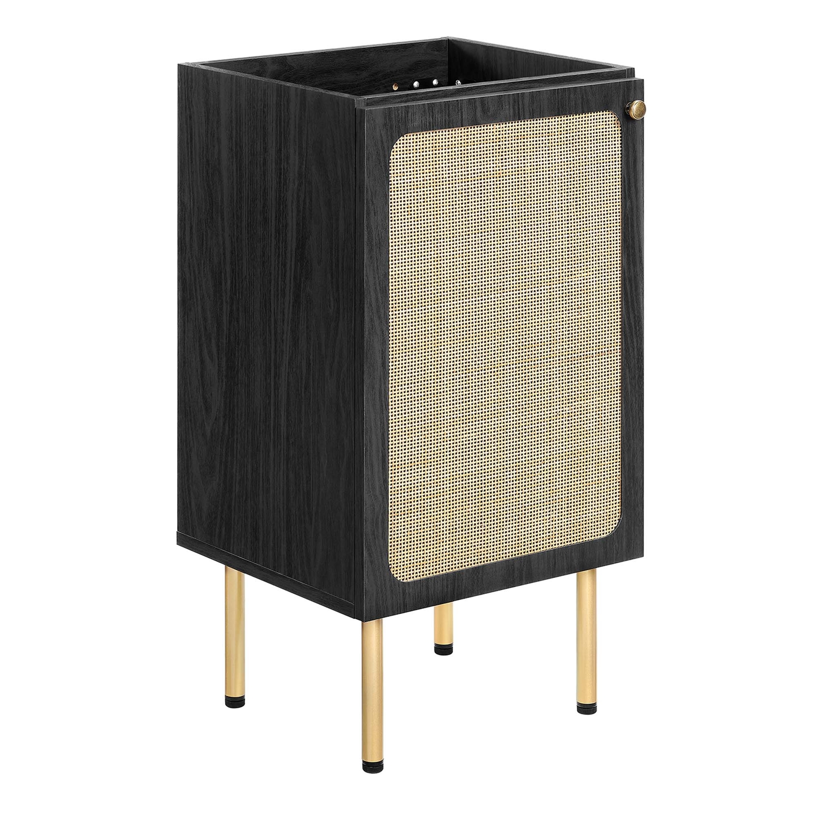 Modway Chaucer 18” Bathroom Vanity Cabinet in Black (Sink Basin Not Included)