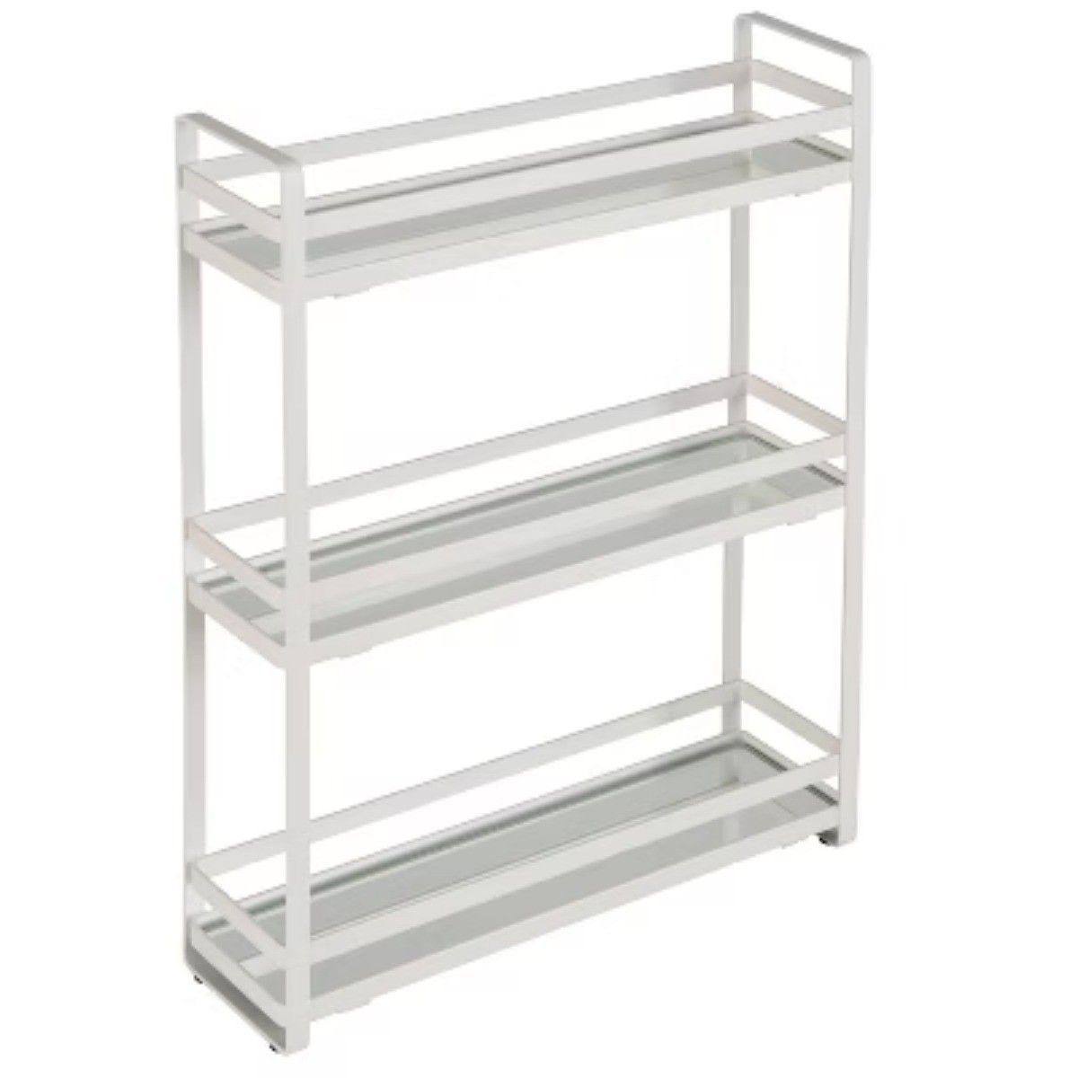 3 Tier Flat Wire Slim Vanity Tower White – Home Details