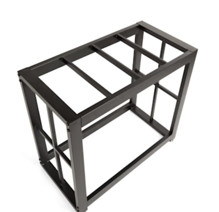 Black Metal Freestanding Aquarium Stand Frame 36x24x36 Contemporary Smooth