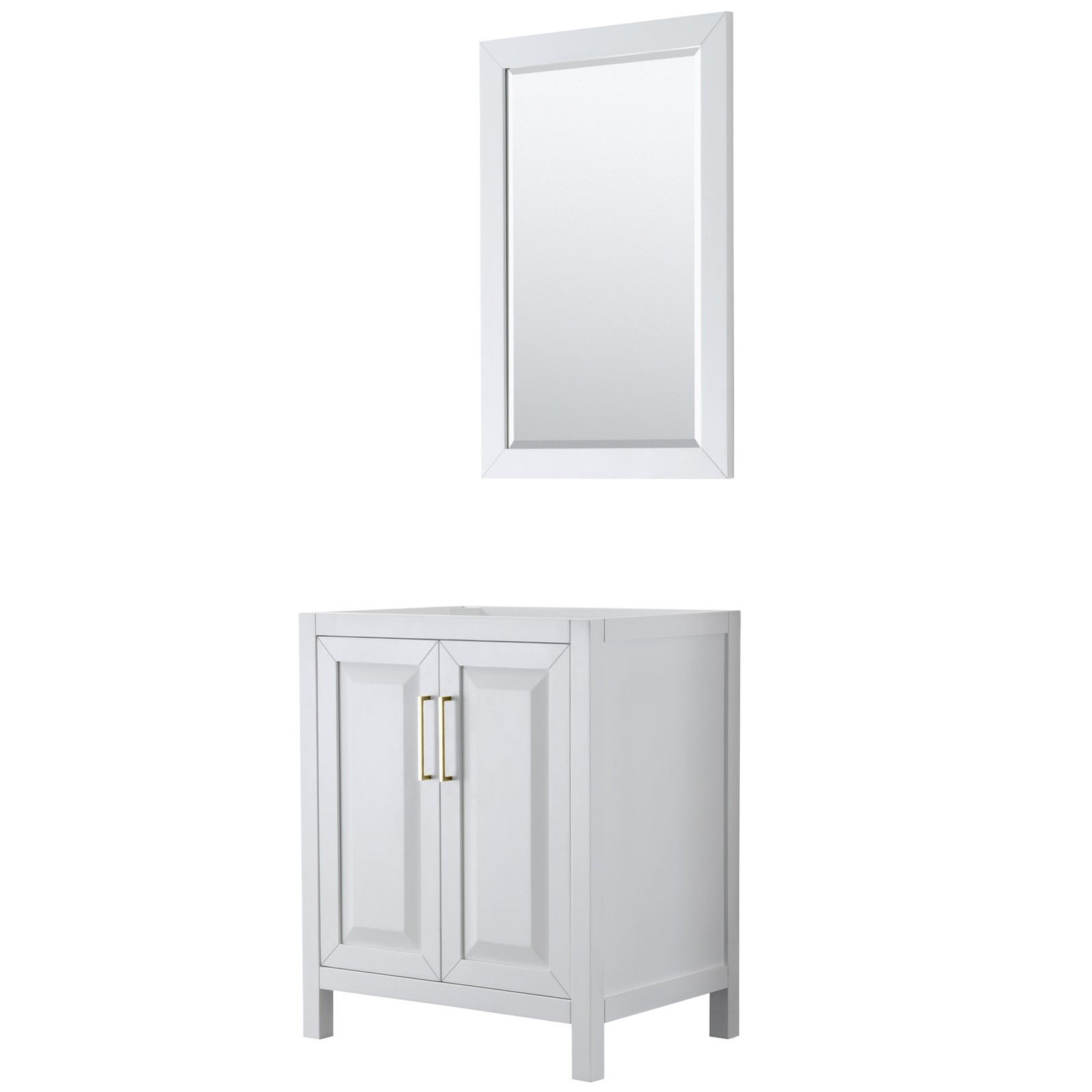 Wyndham Collection WCV252530SCXSXXM24 Daria 29″ Single – White / Brushed Gold
