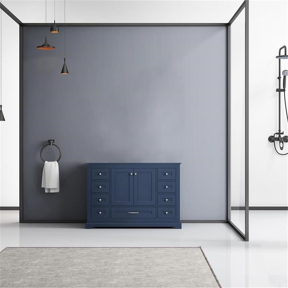 Lexora Home Dukes 48″ Vanity Cabinet in Navy Blue